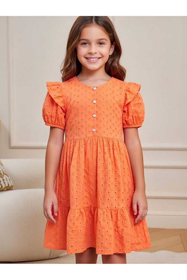 Fisto Cotton Fabric Long Dress with Inner Lining