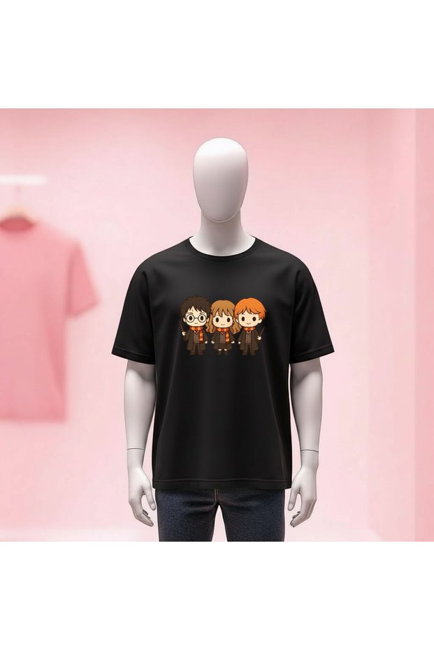 Harry Potter Printed Crew Neck Wide Fit Unisex Tshirt