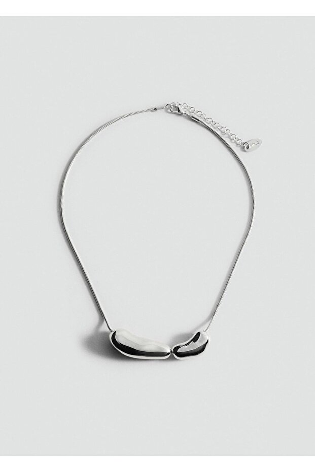 Asimetrik metal parçalı kolye - 2