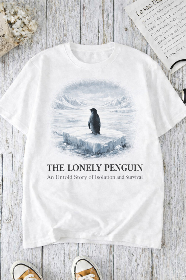 Unisex Men/Women Penguinlonely Custom Printed Oversize Cotton T-Shirt Tshirt