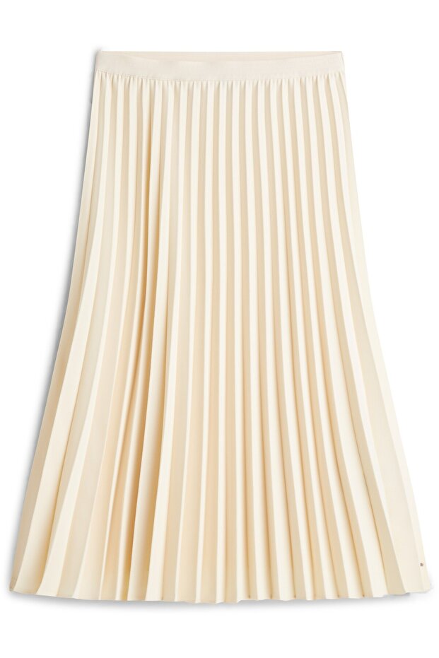 FLUID PLEATED PULL ON MIDI SKIRT - 1