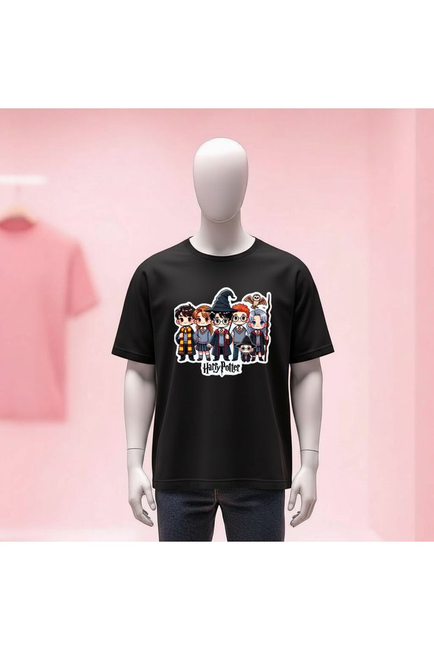 Harry Potter Printed Crew Neck Wide Fit Unisex Tshirt