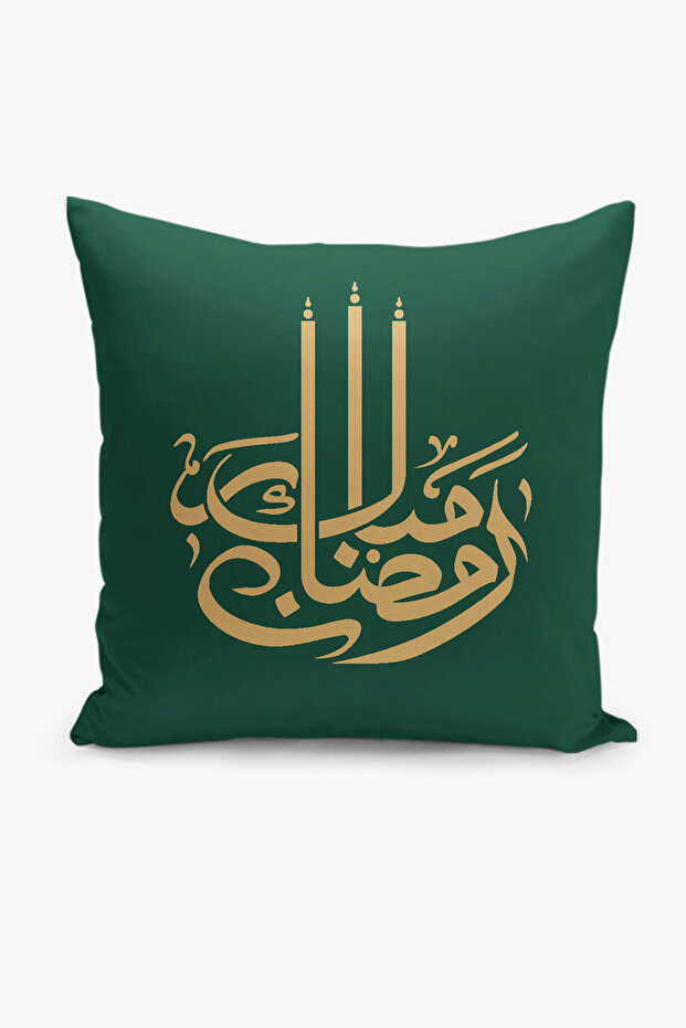 غطاء وسادة مطبوع رقميًا على الوجهين بنمط رمضان - رمضان