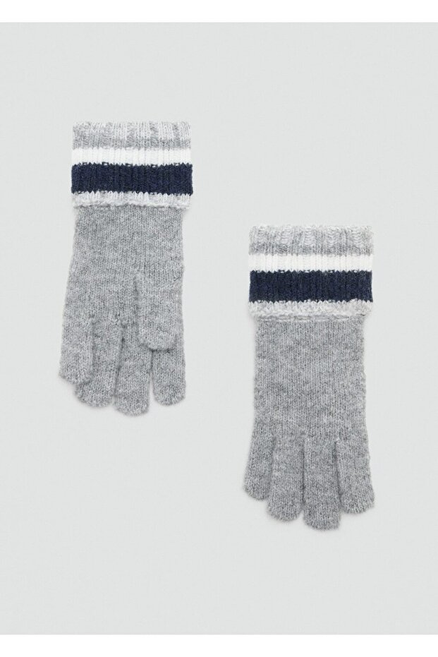 Çizgili örgü eldiven - 2