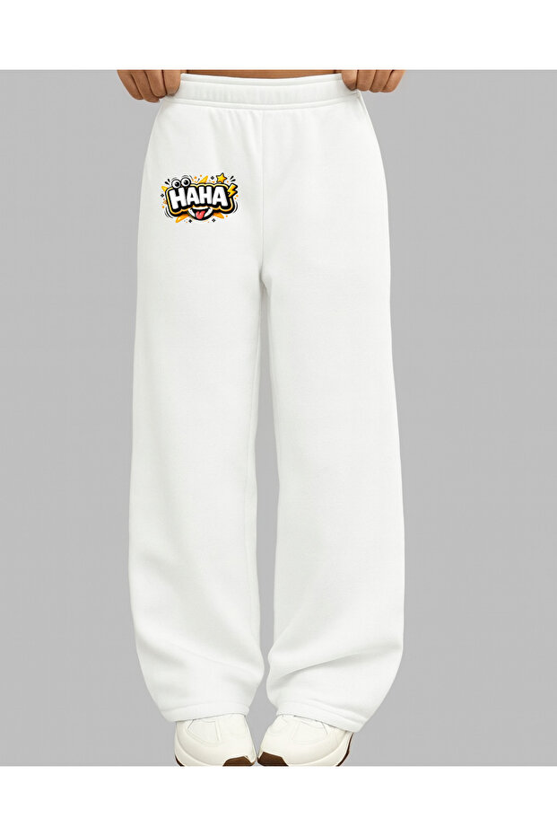 Girls' Printed Wide-Leg Sweatpants