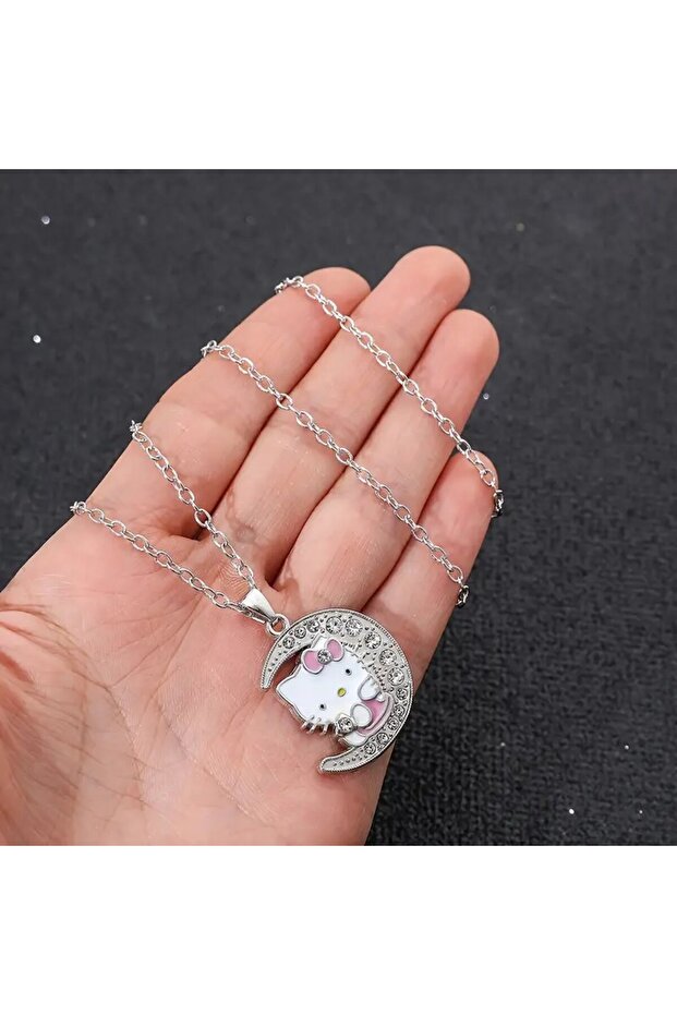 Ay Üstünde Hello Kitty Kolye - 3