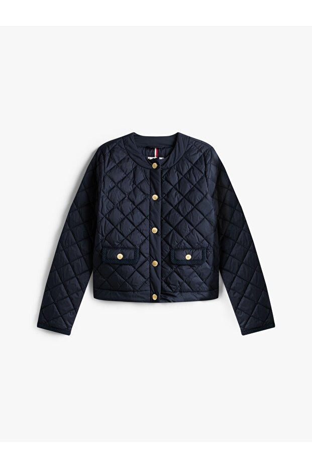 G/BUTTON QUILTED REG LADY JACKET - 3