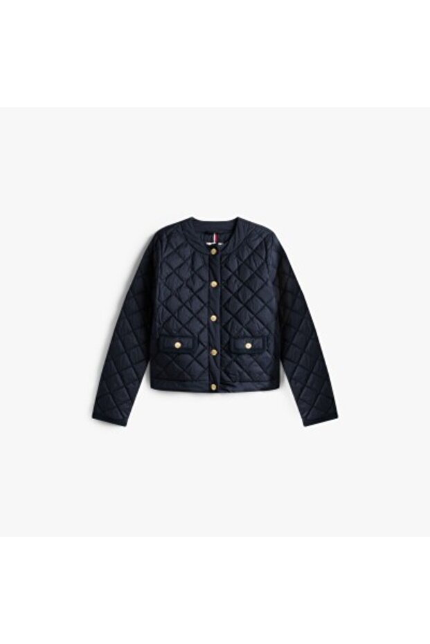 G/BUTTON QUILTED REG LADY JACKET - 8