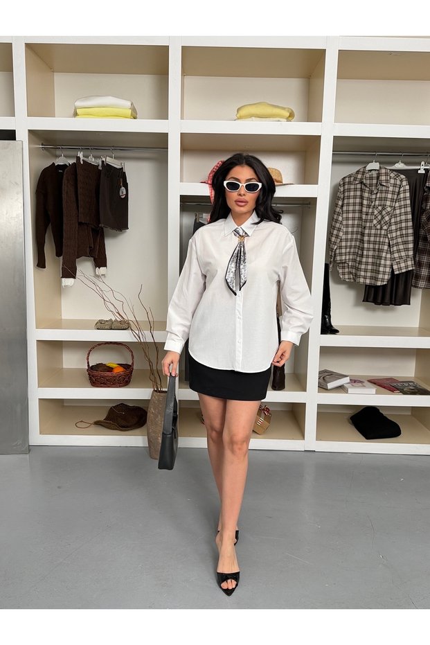 Women's Scarf Detailed Shirt