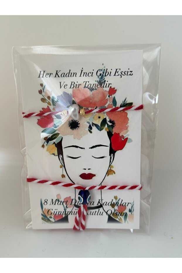 5 Pcs Pearl Figured World Women's Day Bracelet with Card and Gelatin
