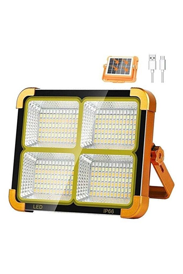 Portable Solar-Powered LED Lamp with Rechargeable USB Battery – Camping, Emergency & Work