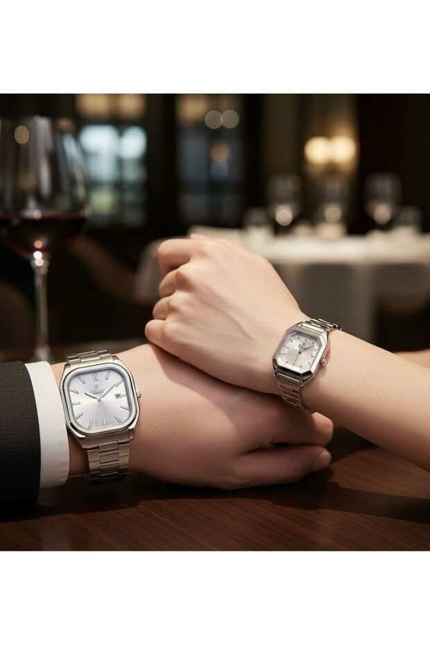 Çelik Kordon Çift Saati - 1