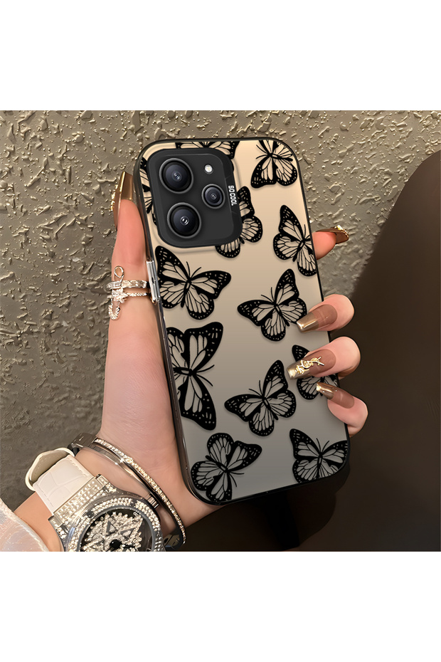 Redmi 12 4g Compatible, Stylish Butterfly Pattern, Impact Protective Phone Case