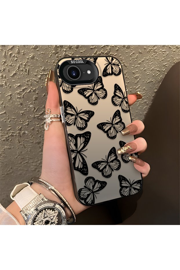 iPhone 16E Compatible, Stylish Butterfly Pattern, High-Quality Impact-Protective Phone Case