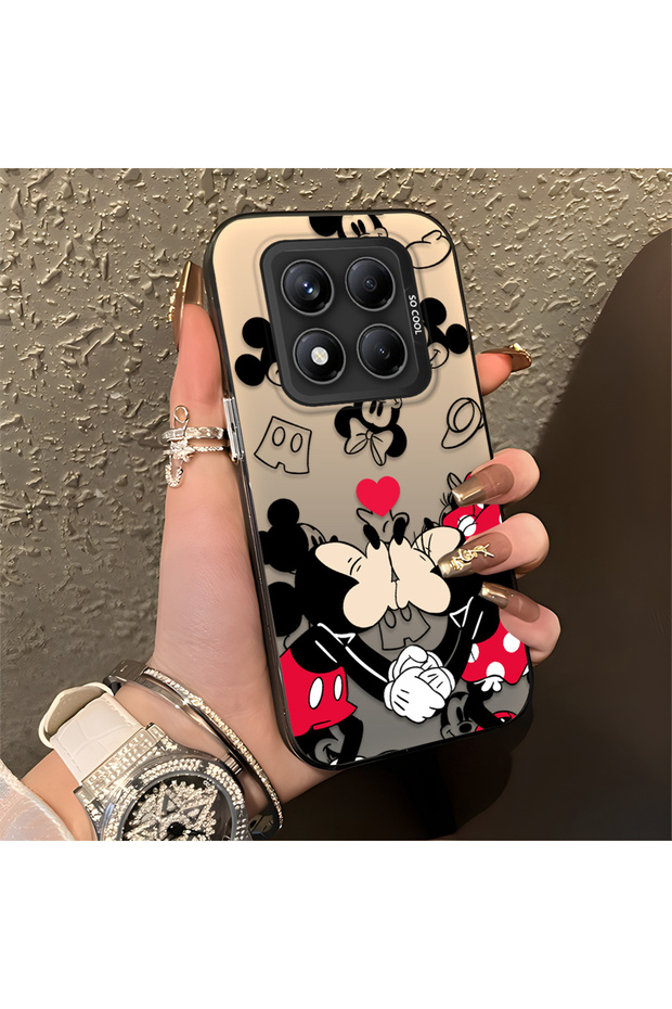 غطاء هاتف متوافق مع Redmi Note 14 Pro 4G، بتصميم ميكي اللطيف، مع حماية ضد الصدمات