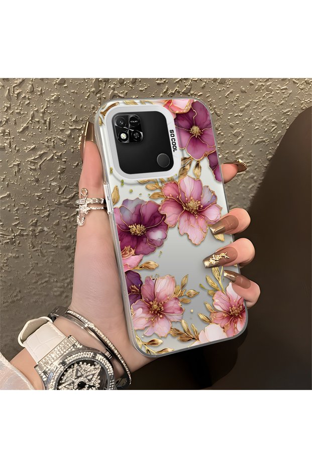 Redmi 9C Compatible, Light Luxury Floral Pattern, Impact Protective Phone Case