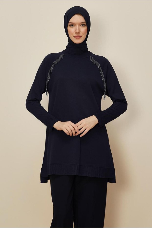 Beaded Detail Knit Tunic 45876