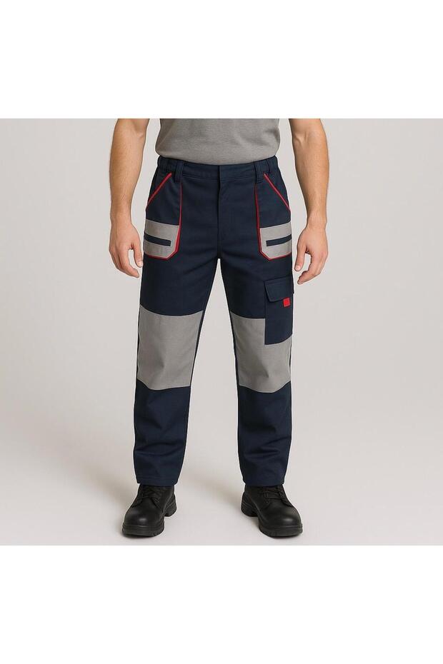 7/7 Navy Blue Gabardine Technical Trousers Durable Comfortable Fit