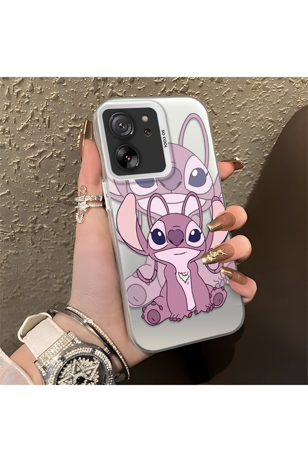 Mi 13T/Mi 13t Pro Compatible, Stitch Couple Design Shock-Proof Phone Case.