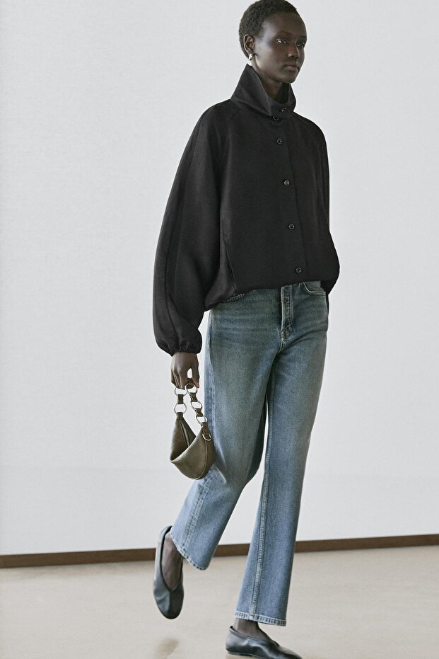 Keten ipek bomber ceket - 3