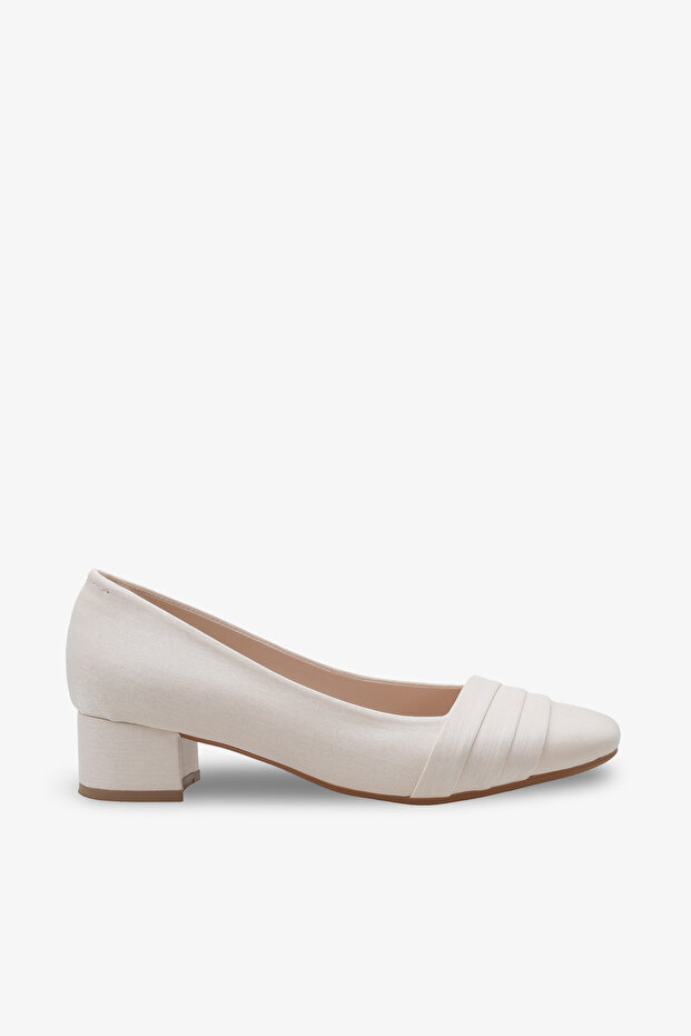 Ormina women's high heeled shoes - beige satin