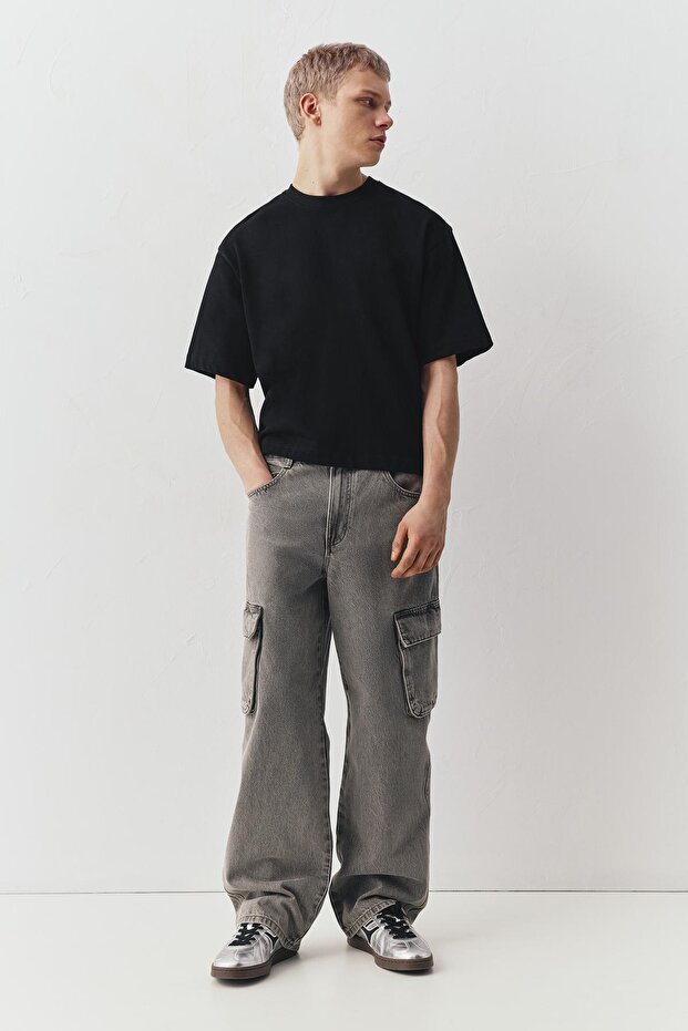 Kısa kollu crop t-shirt - 3