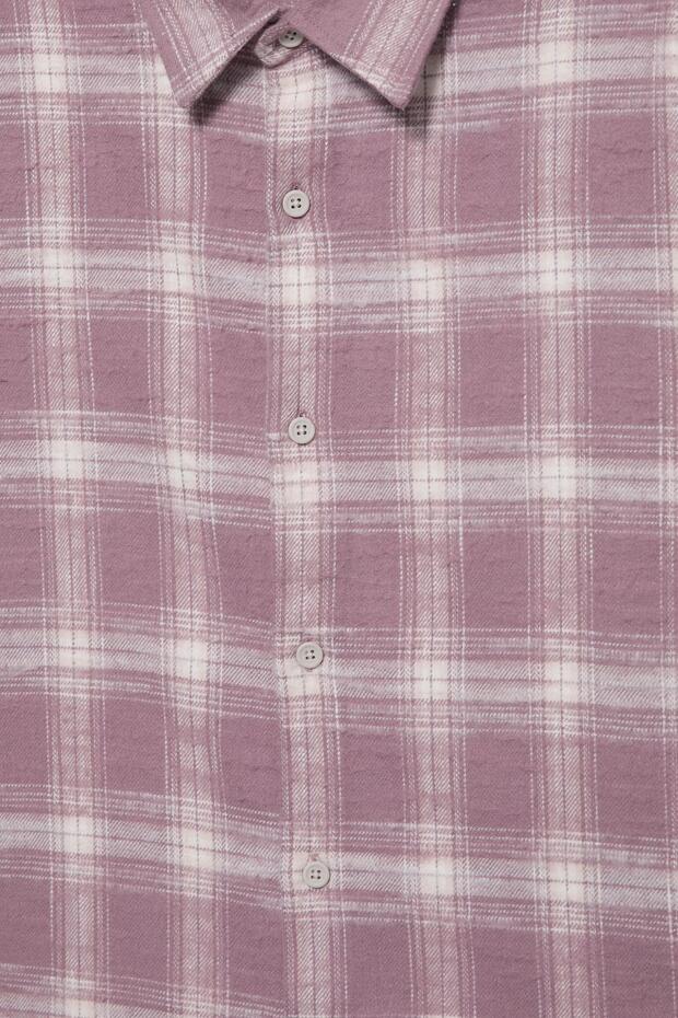 Kareli uzun kollu gömlek - 6