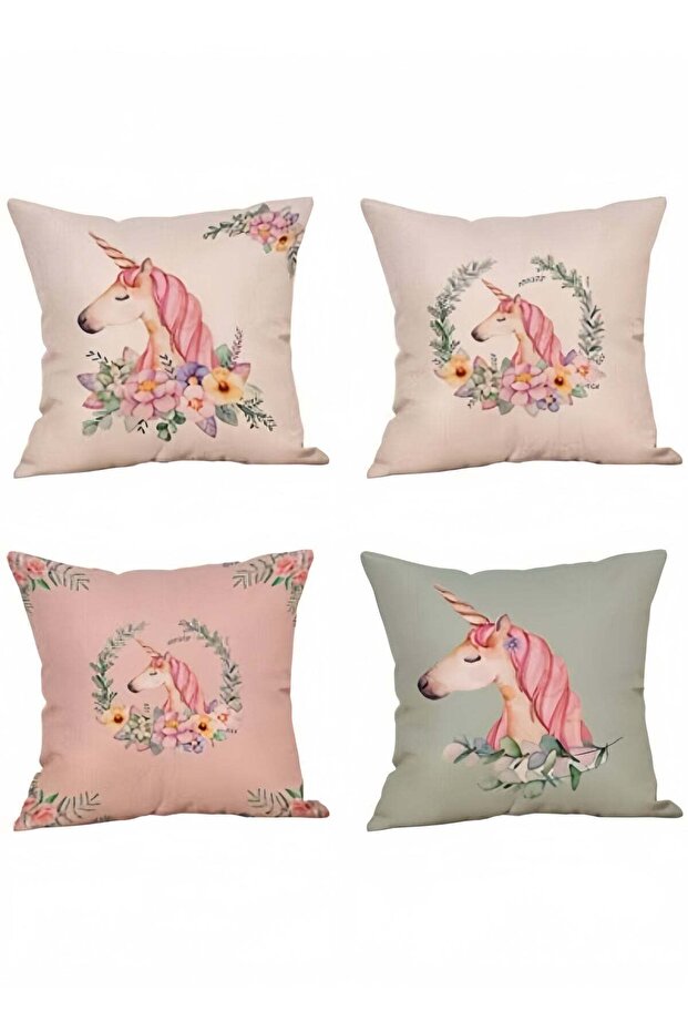 4-Piece Printed Pillowcase Set Cotton Multicolour