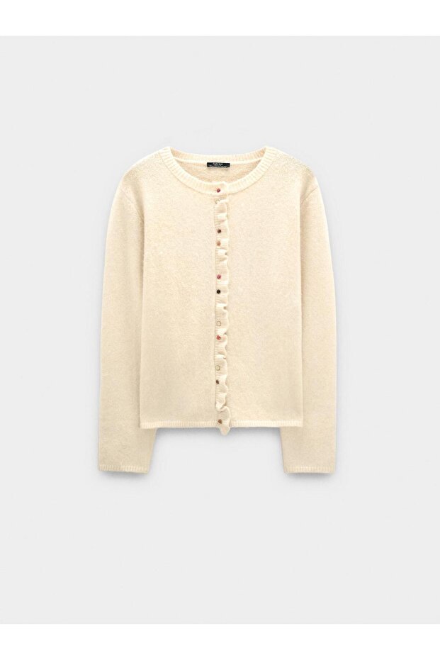 Fırfırlı Örme Hırka - 6