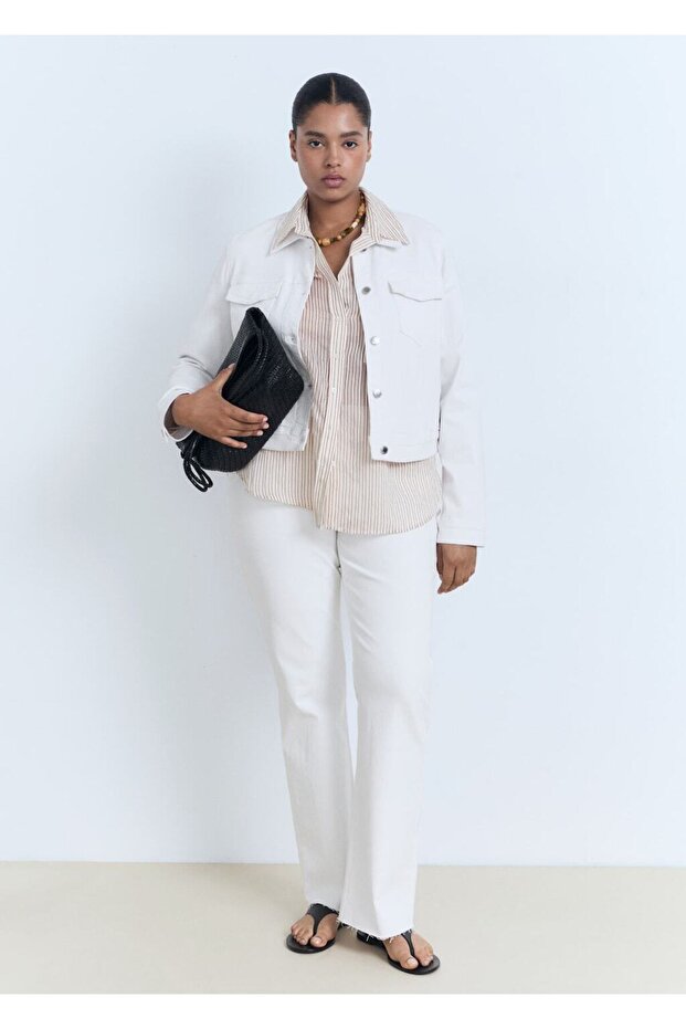 Cepli denim ceket - 7