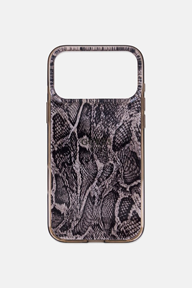 جراب هاتف آيفون 17 برو ماكس ماج سيف بنقشة جلد الثعبان، متعدد الألوان - 2