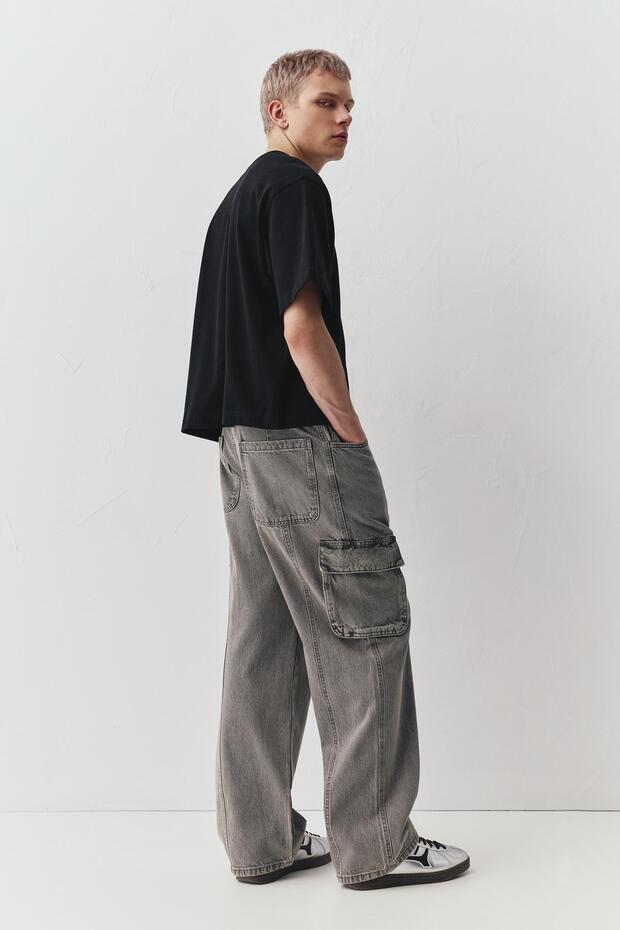 Kısa kollu crop t-shirt - 5