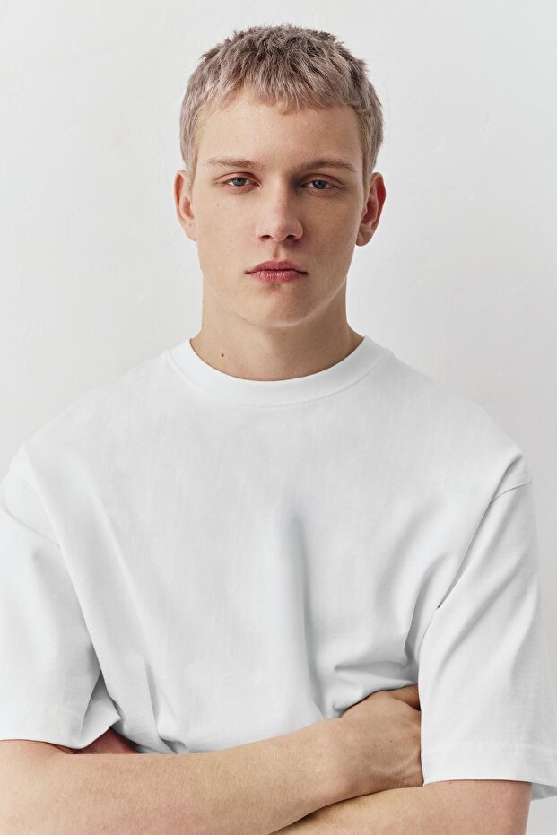 Kısa kollu crop t-shirt - 5