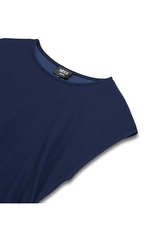 Büzgülü penye elbise - 2