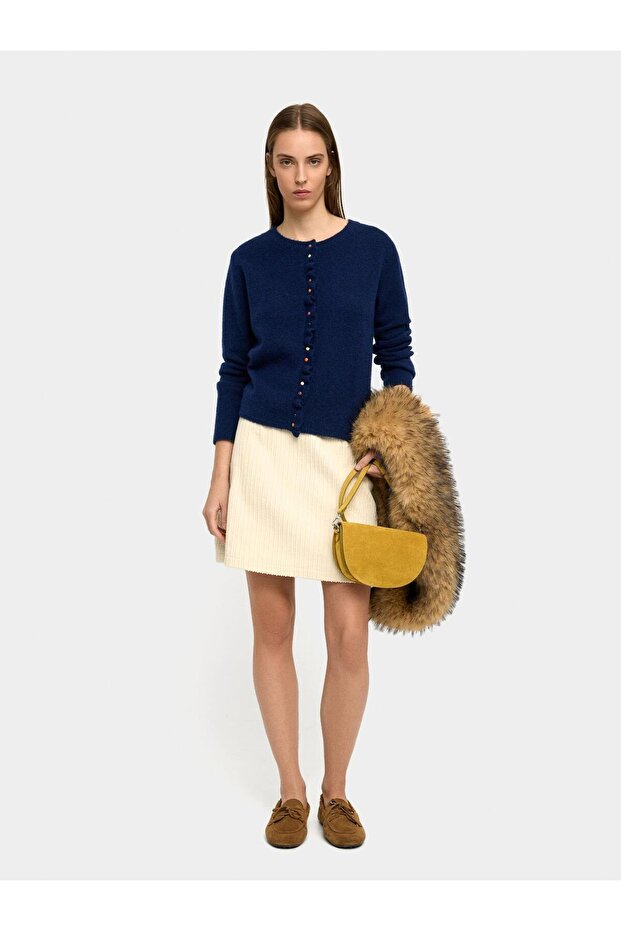 Fırfırlı Örme Hırka - 2