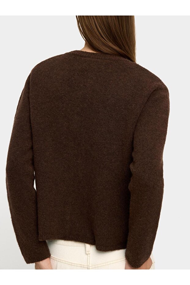 Fırfırlı Örme Hırka - 4