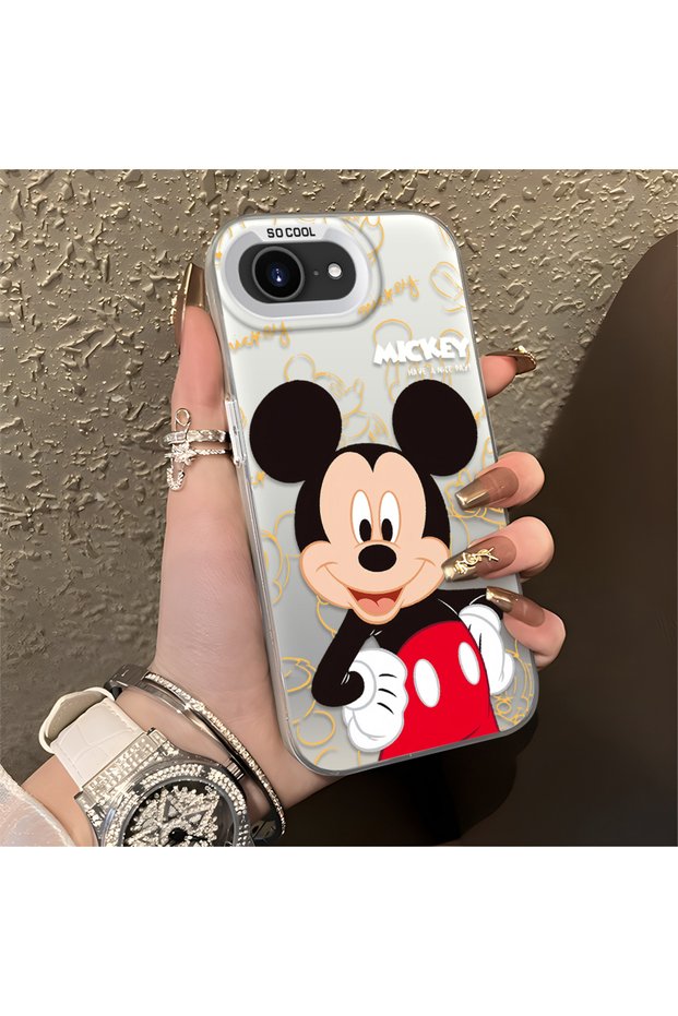iPhone 17 Pro Max Compatible, Cartoon Mickey Mouse Patterned Shock-Resistant Phone Case.