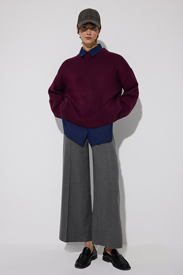 Modal Mixed Flannel Ribbed Pants