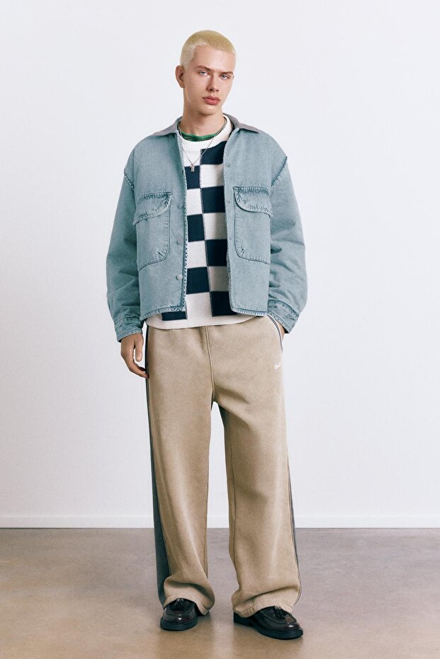 Kontrast yakalı denim ceket - 2