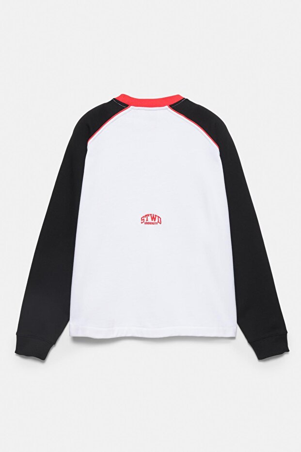 Varsity bisiklet yaka sweatshirt - 7