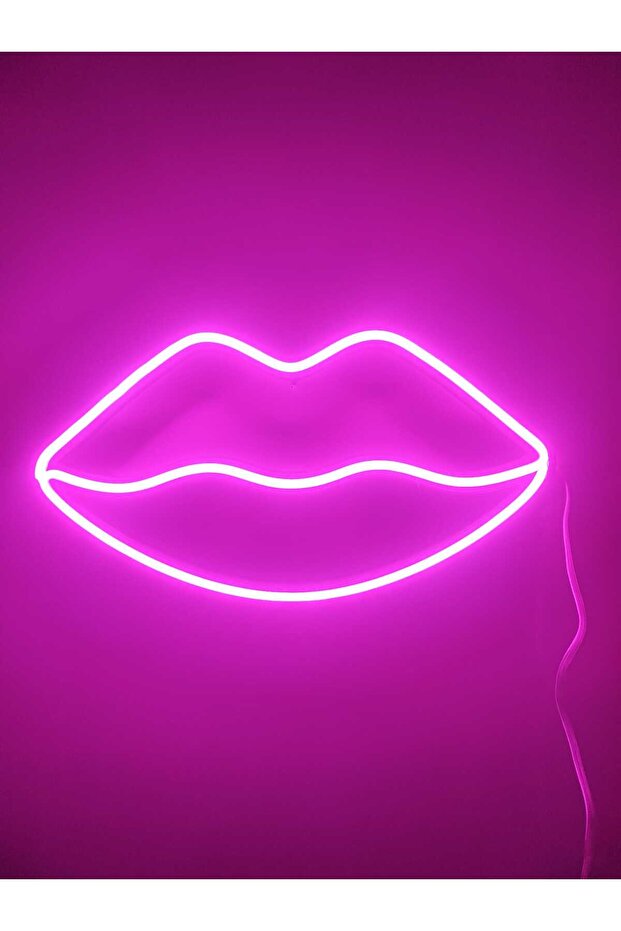 Dudak Neon Led 3D Baskı