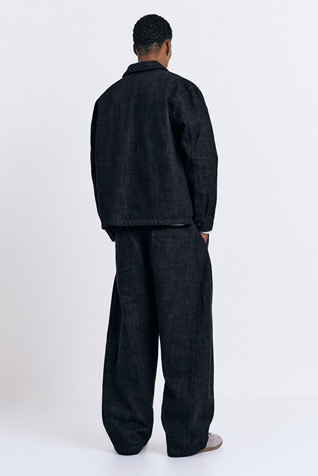 Cepli denim ince ceket - 4