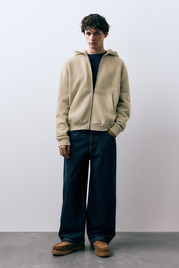 Kapüşonlu fermuarlı güneş sweatshirt - 3