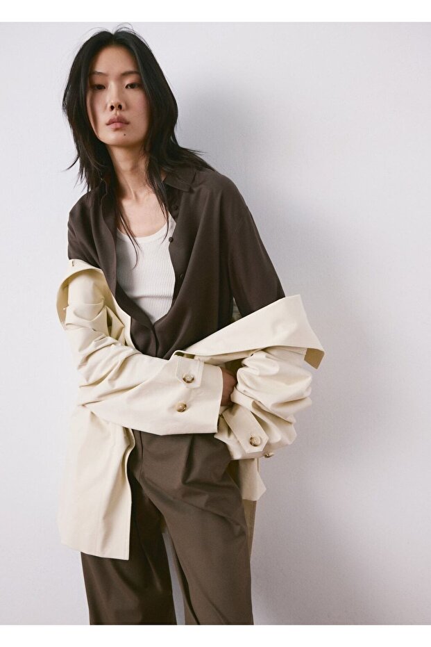 Lyocell düz kesim gömlek - 6