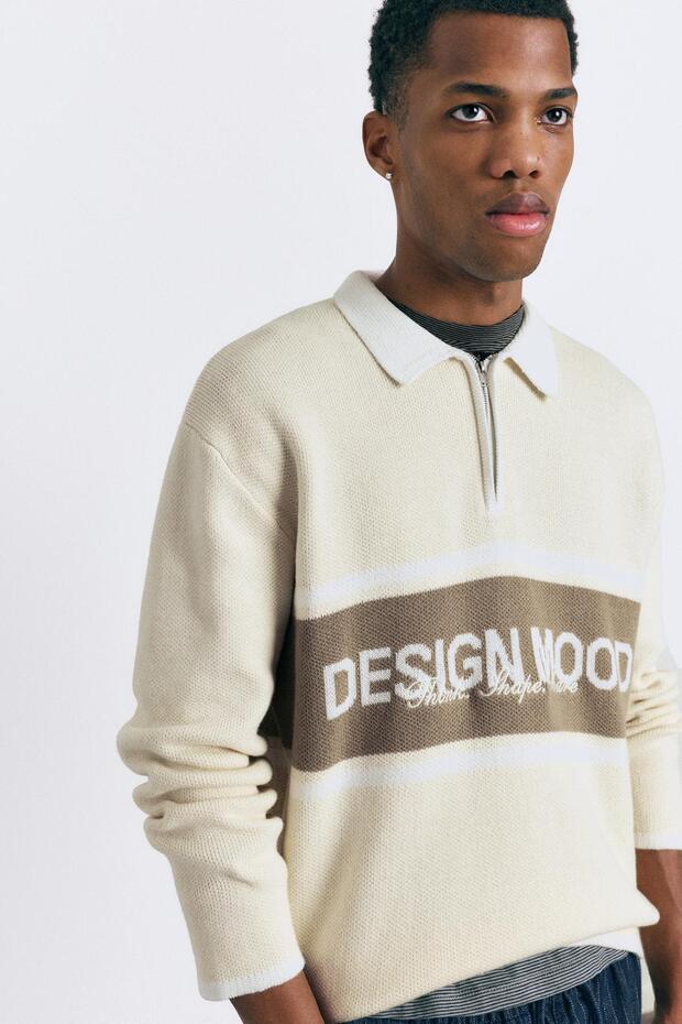 Fermuar detaylı örme polo - 6