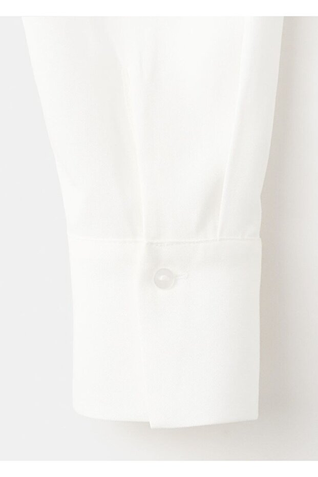 Lyocell düz kesim gömlek - 5