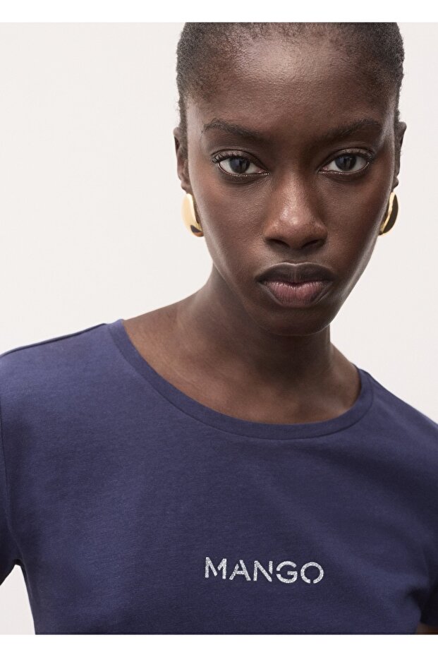 Pamuklu logolu tişört - 6