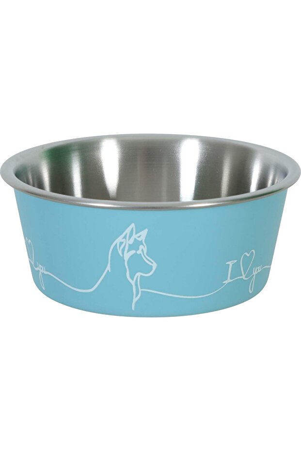 Non-Slip Love Dog Bowl Blue 1700 ml