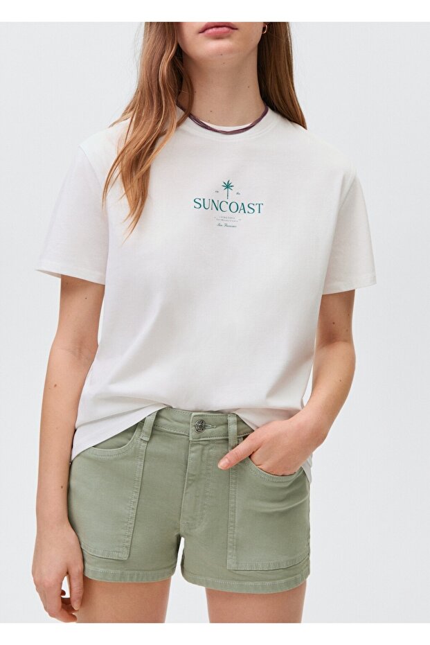 Cepli pamuklu şort - 1