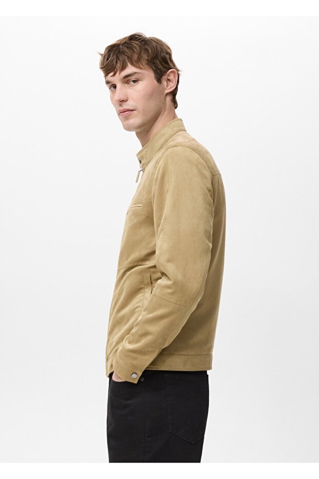 Suni süet biker ceket - 7